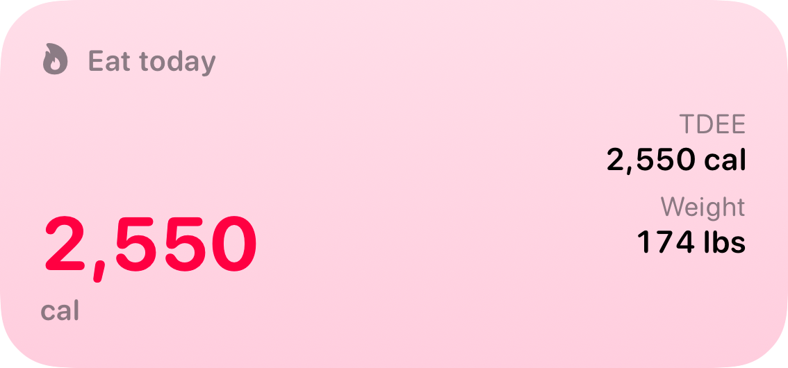The Budget widget from Burn Rate at Medium size in the Pink tint, light appearance.