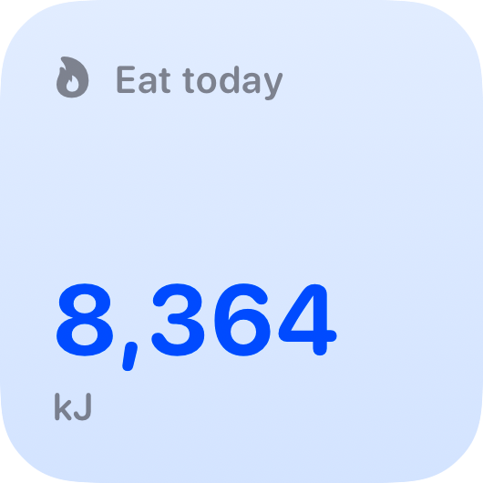 The Budget widget from Burn Rate at Small size in the Blue tint, light appearance.