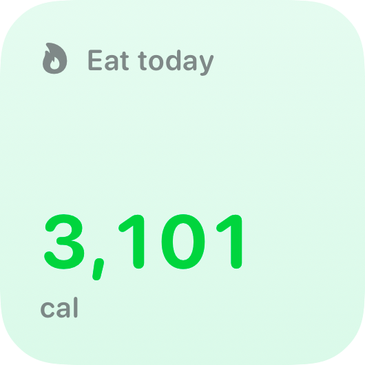 The Budget widget from Burn Rate at Small size in the Green tint, light appearance.