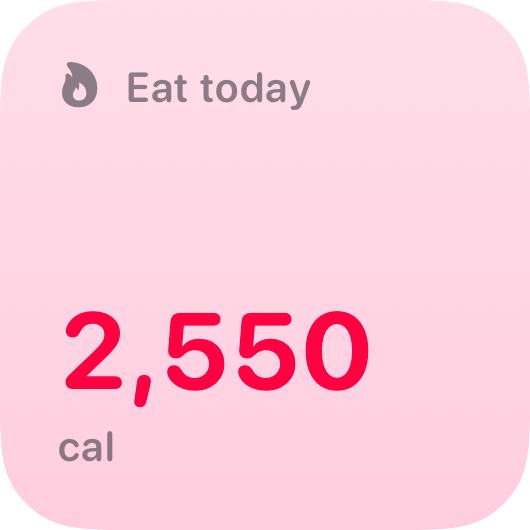 The Budget widget from Burn Rate at Small size in the Pink tint, light appearance.
