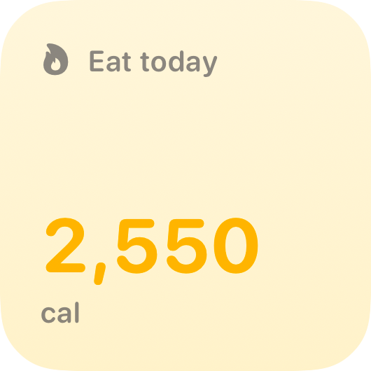 The Budget widget from Burn Rate at Small size in the Yellow tint, light appearance.