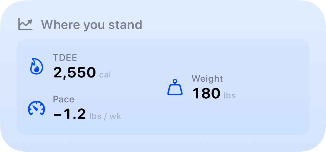 The Stand widget from Burn Rate at Medium size in the Blue tint, light appearance.