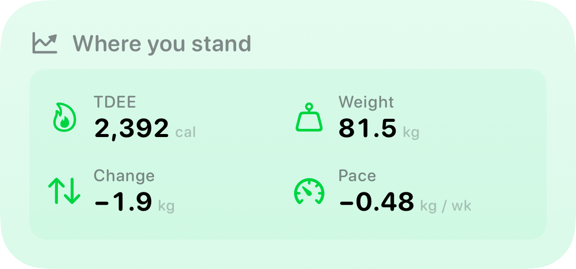 The Stand widget from Burn Rate at Medium size in the Green tint, light appearance.