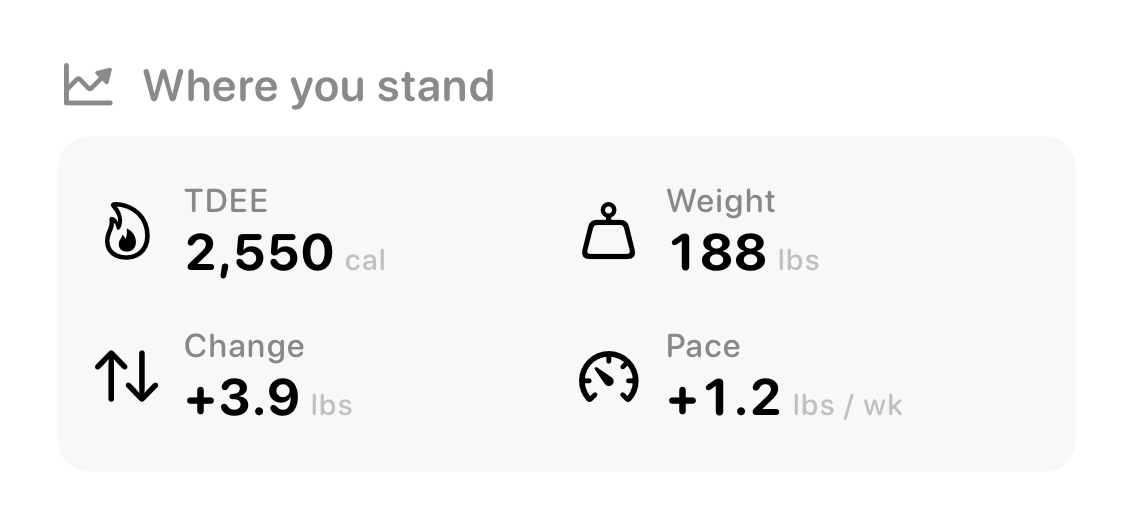 The Stand widget from Burn Rate at Medium size in the Grey tint, light appearance.