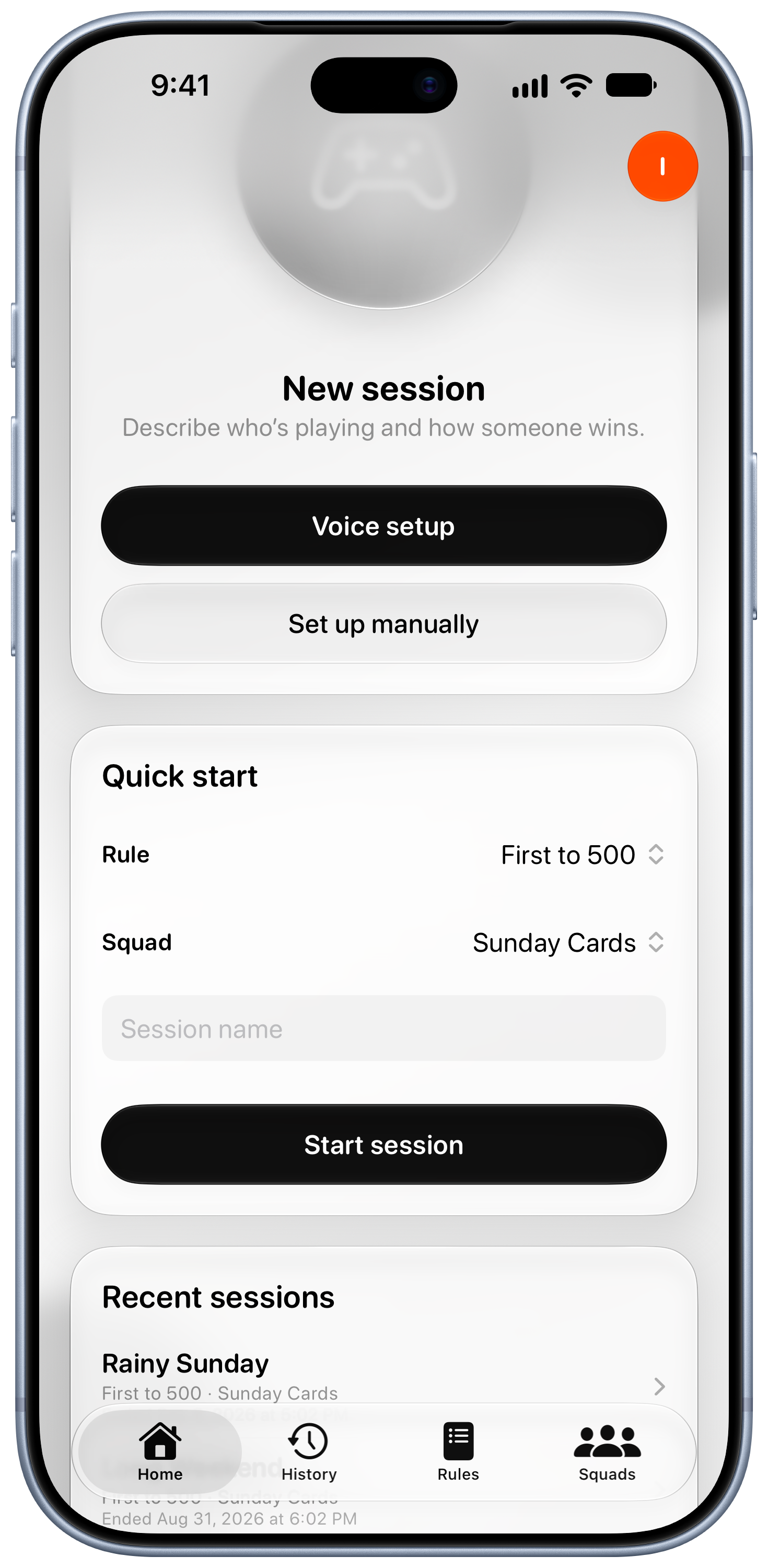 House Rules on iPhone 18 Pro Max showing Ready to Play in the Grey tint, light appearance.