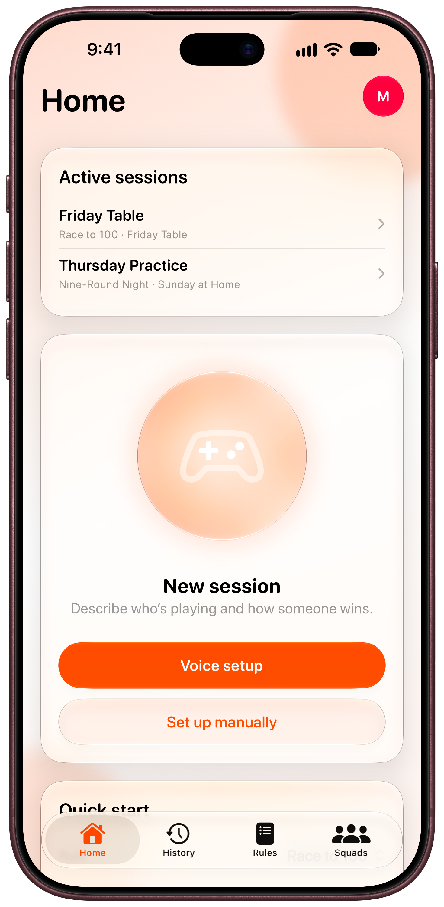 House Rules on iPhone 18 Pro Max showing Home in the Orange tint, light appearance.