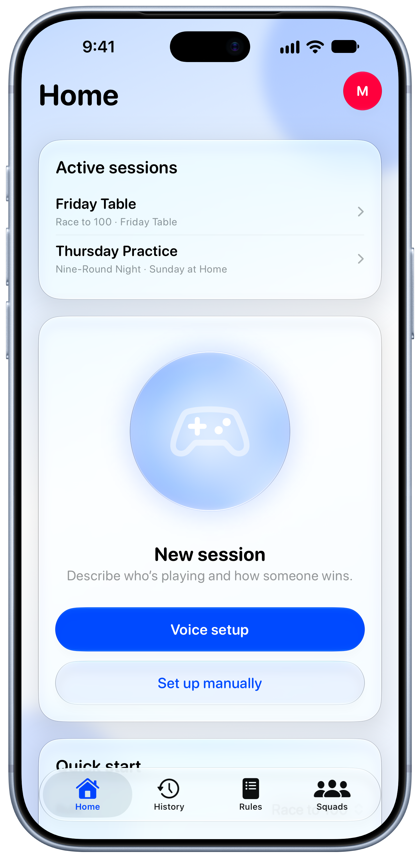 House Rules on iPhone 18 Pro Max showing Home in the Blue tint, light appearance.