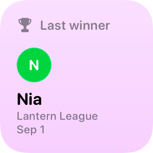 The Live Game widget from House Rules at Small size in the Purple tint, light appearance.
