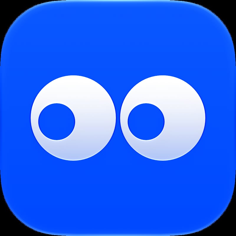 Out the Rudes app icon in the Blue tint, light appearance.