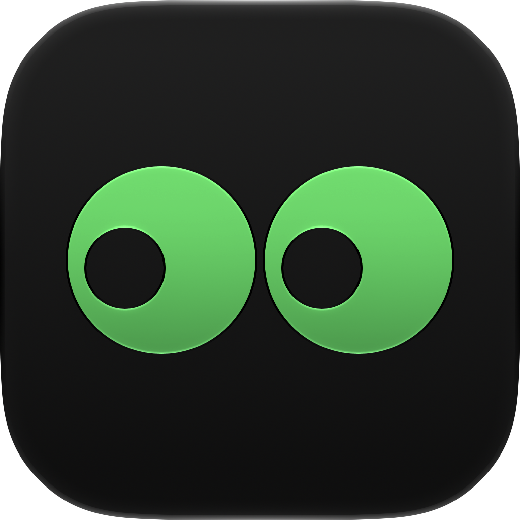 Out the Rudes app icon in the Green tint, dark appearance.