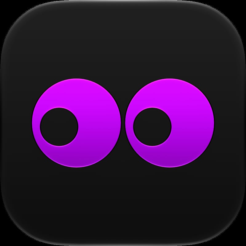 Out the Rudes app icon in the Purple tint, dark appearance.