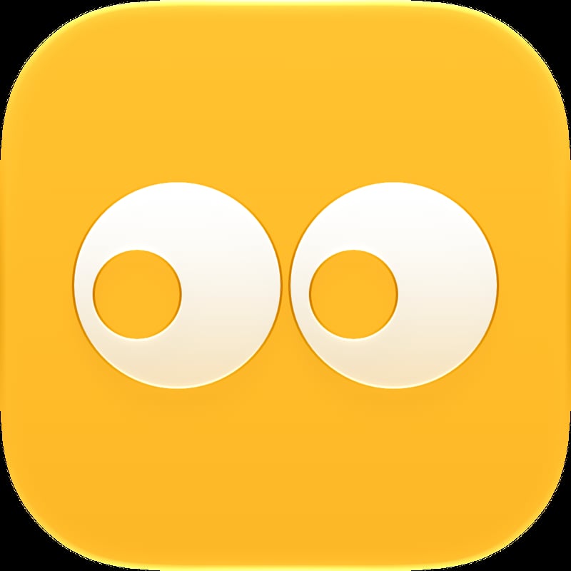 Out the Rudes app icon in the Yellow tint, light appearance.