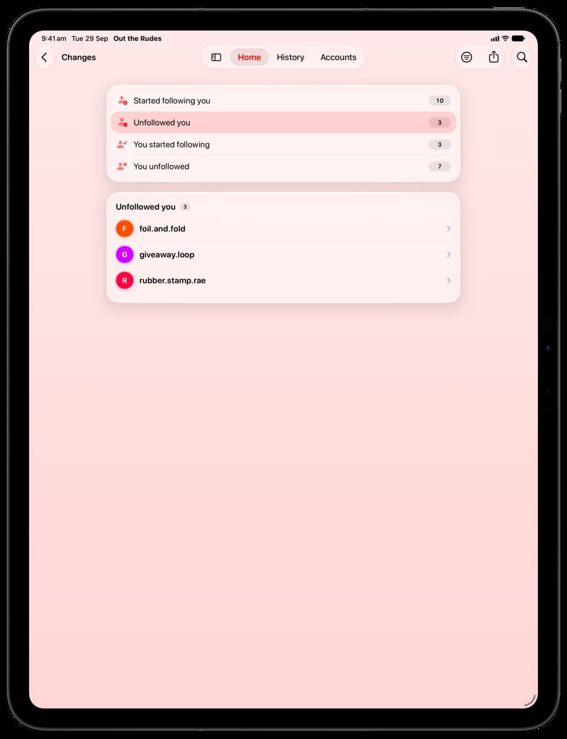 Out the Rudes on iPad Pro 13-inch showing Changes in the Red tint, light appearance.