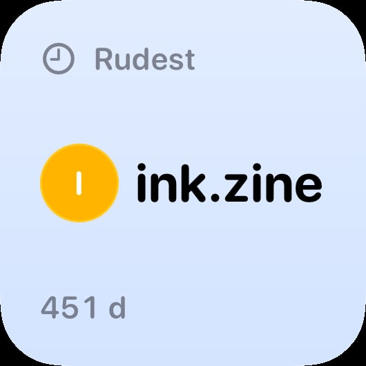 The Leaderboard widget from Out the Rudes at Small size in the Blue tint, light appearance.