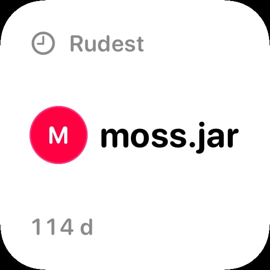 The Leaderboard widget from Out the Rudes at Small size in the Grey tint, light appearance.